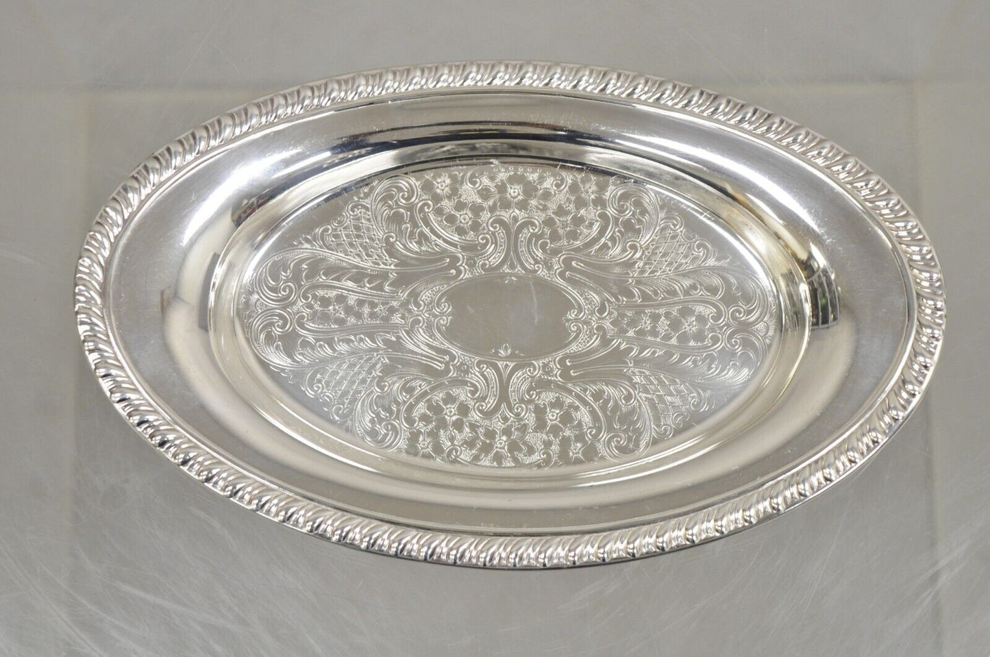 Vintage Eton Victorian Style Small Oval Silver Plated Trinket Dish