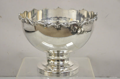 Vintage English Victorian GSC Large Silver Plated Footed Punch Bowl