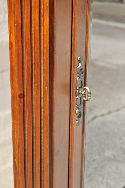 Italian Renaissance Style Shell Carved Pine Wood Corner Cabinet China Cupboard