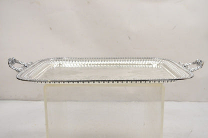 Vintage Wallace "Ornate Georgian" Silver Plated Twin Handle Serving Platter Tray