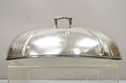 Antique Hotel McAlpin International Silver Co Silver Soldered Serving Meat Dome