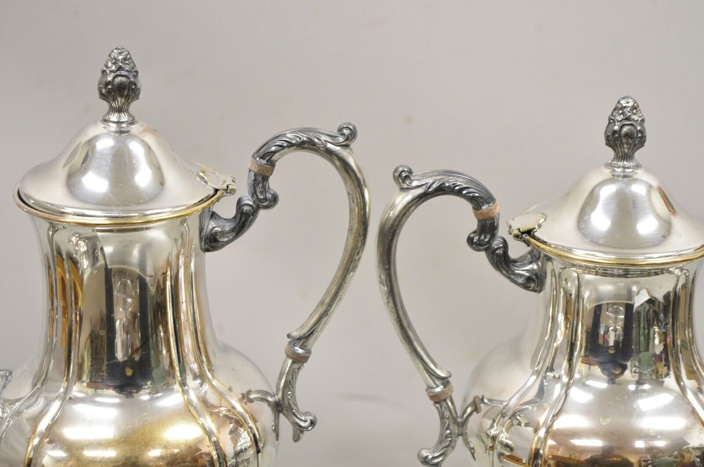 Antique English Victorian Silver Plated Coffee Tea Set - 4 Pc Set