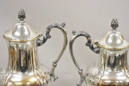 Antique English Victorian Silver Plated Coffee Tea Set - 4 Pc Set