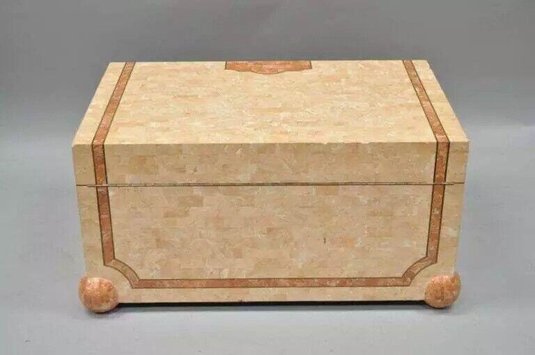 Robert Marcius Casa Bique Tessellated Stone Trunk Box Coffee Table Chest