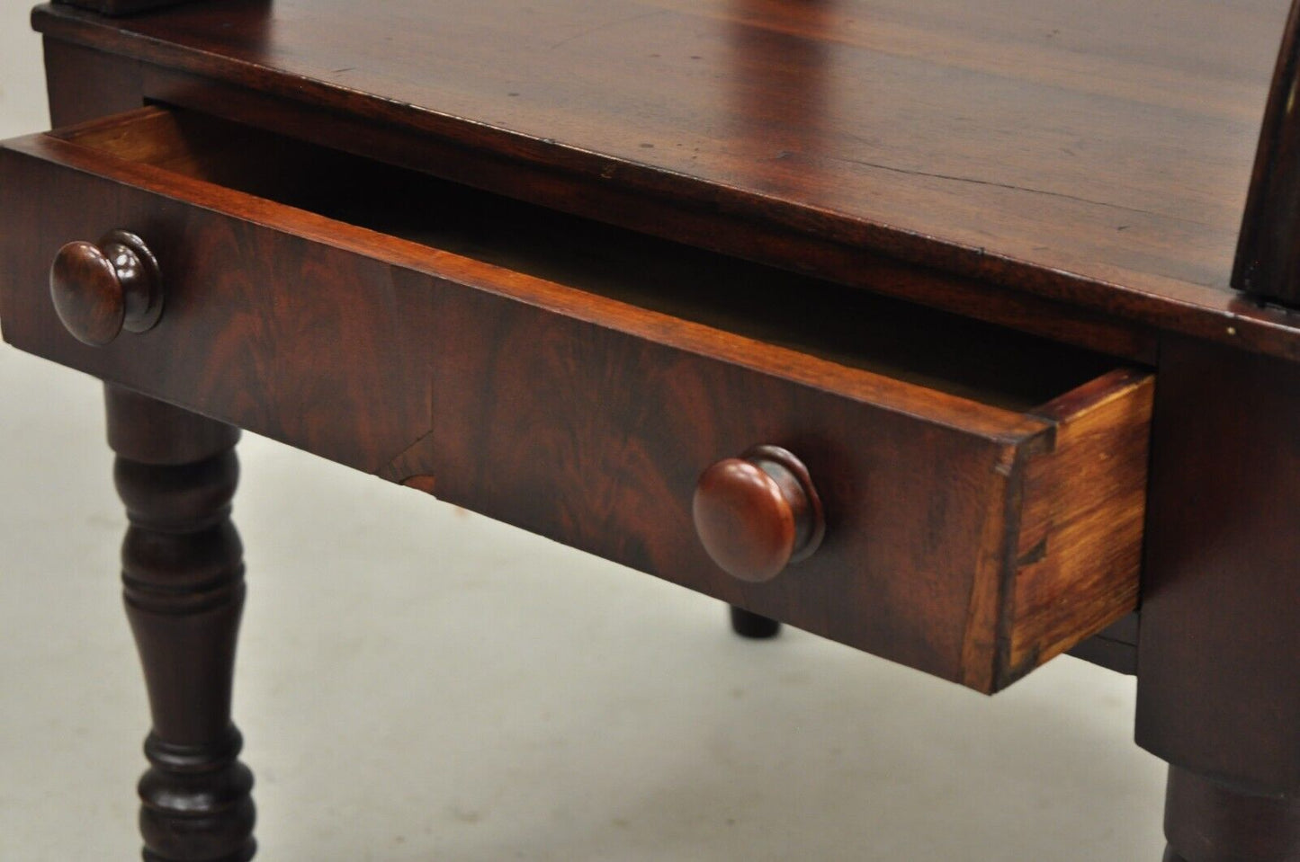 Antique American Empire Mahogany Washstand Nightstand Bedside Table