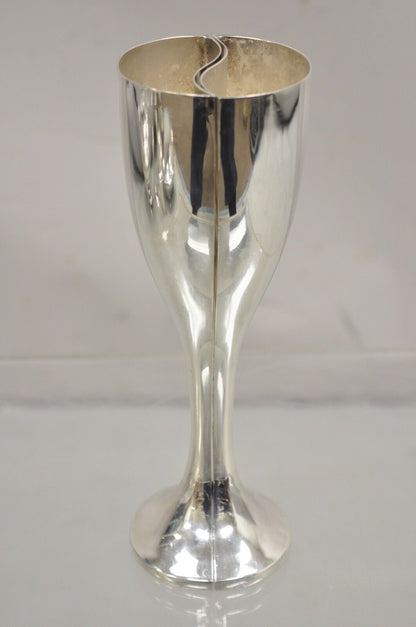 Cazenovia Abroad Silver Plated Wedding Goblet Toasting Split Champagne Flutes