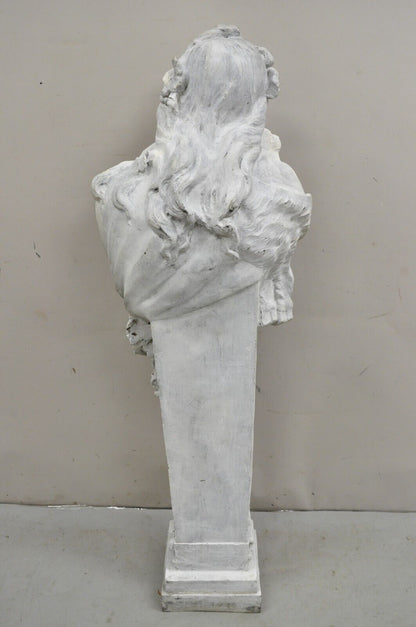 Vintage Italian Neoclassical Style Fiberglass Female Herm Autumn 58" Statue