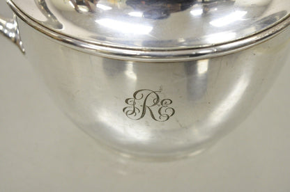 Antique GM Co. Silver Plated Victorian Water Pitcher with Monogram