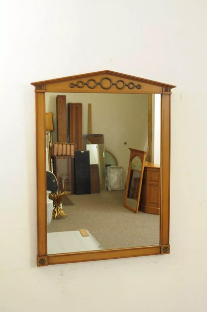 Vintage Toscana Dixon Powdermaker French Regency Style Pecan Wood Wall Mirror