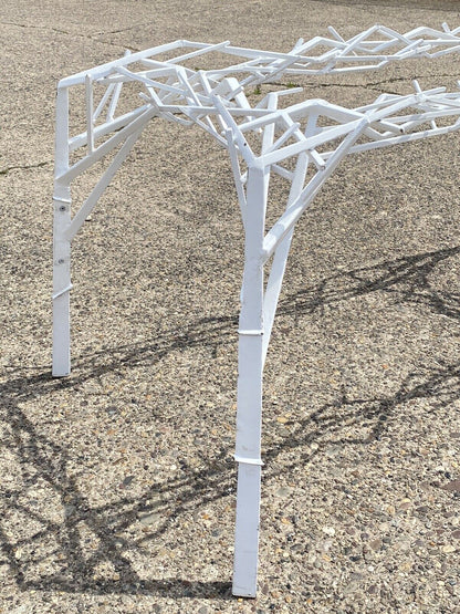 Modern White Iron Branch Sculptural "Crown of Thorns" Dining Table Desk Base