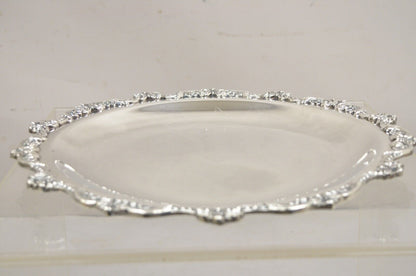 Vintage Old English Silver Plated by Poole 15" Round Serving Platter Tray