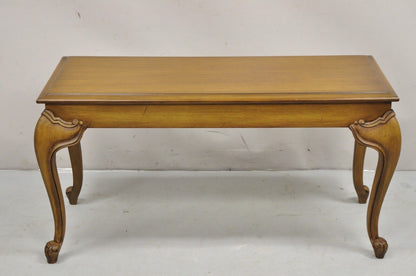 Vintage French Country Provincial Mahogany Wood Lift Top Storage Piano Bench