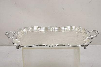 Vintage SBEP Victorian Baroque Style Silver Plated Serving Platter Tray