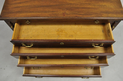 Vintage Henkel Harris Chippendale Style Mahogany 4 Drawer Server Bachelor Chest