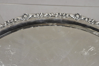 Vintage Alpaka Victorian Style Oval Silver Plated Serving Platter Tray