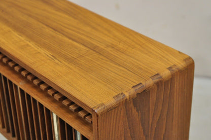 Vintage Kalmar Teak Wood Mid Century Modern 30 Slot CD Rack Holder Organizer (B)
