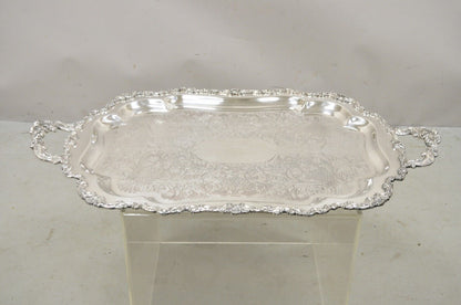 Community Ascot 0316-10 Silver Plated Ornate Twin Handle Serving Platter Tray