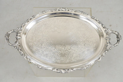 Vintage Baroque by Wallace Oval Silver Plated Victorian Serving Platter Tray