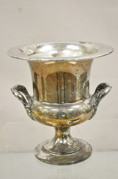 Vintage Trophy Cup Worn Silver Plated Champagne Chiller Ice Bucket by Bristol