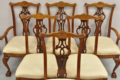 Chippendale Style Mahogany Ball and Claw Dining Chairs by Henry Link - Set of 6