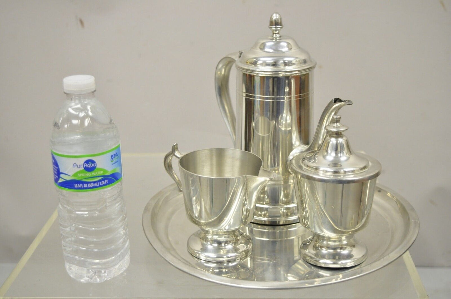 Vintage Woodbury Pewter Henry Ford Museum Pewter Coffee Serving Set- 4 Piece Set