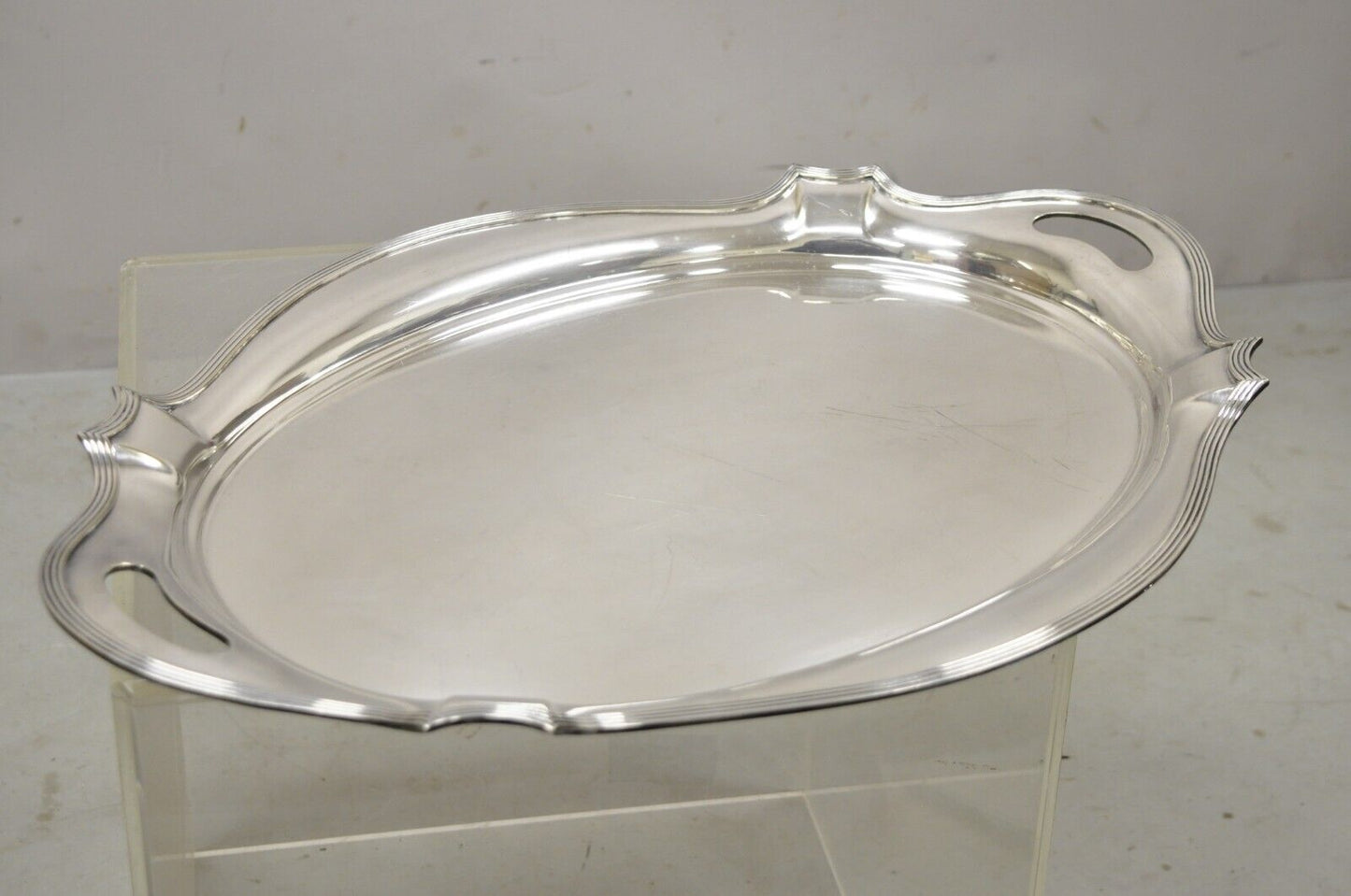 Vintage Gorham Y1038 Art Deco Silver Plated Twin Handle 25" Platter Tray