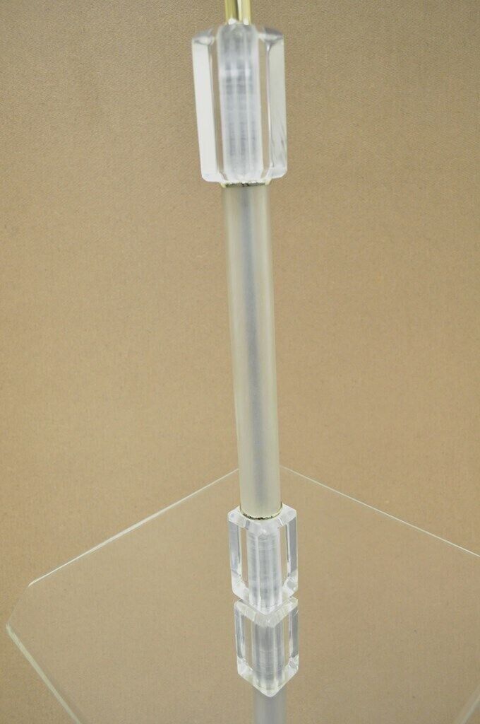 Vintage Mid Century Modern Clear Lucite Occasional Accent Floor Lamp Side Table