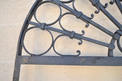 Vintage Wrought Iron Arch Top 8' Full Length Floor Mirror Frame Garden Element