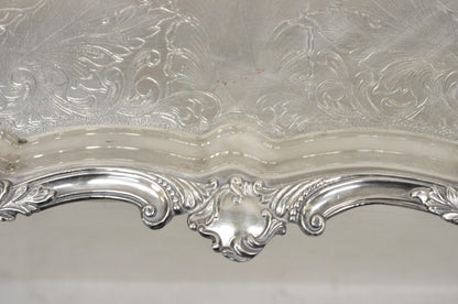 Vintage SBEP Victorian Baroque Style Silver Plated Serving Platter Tray