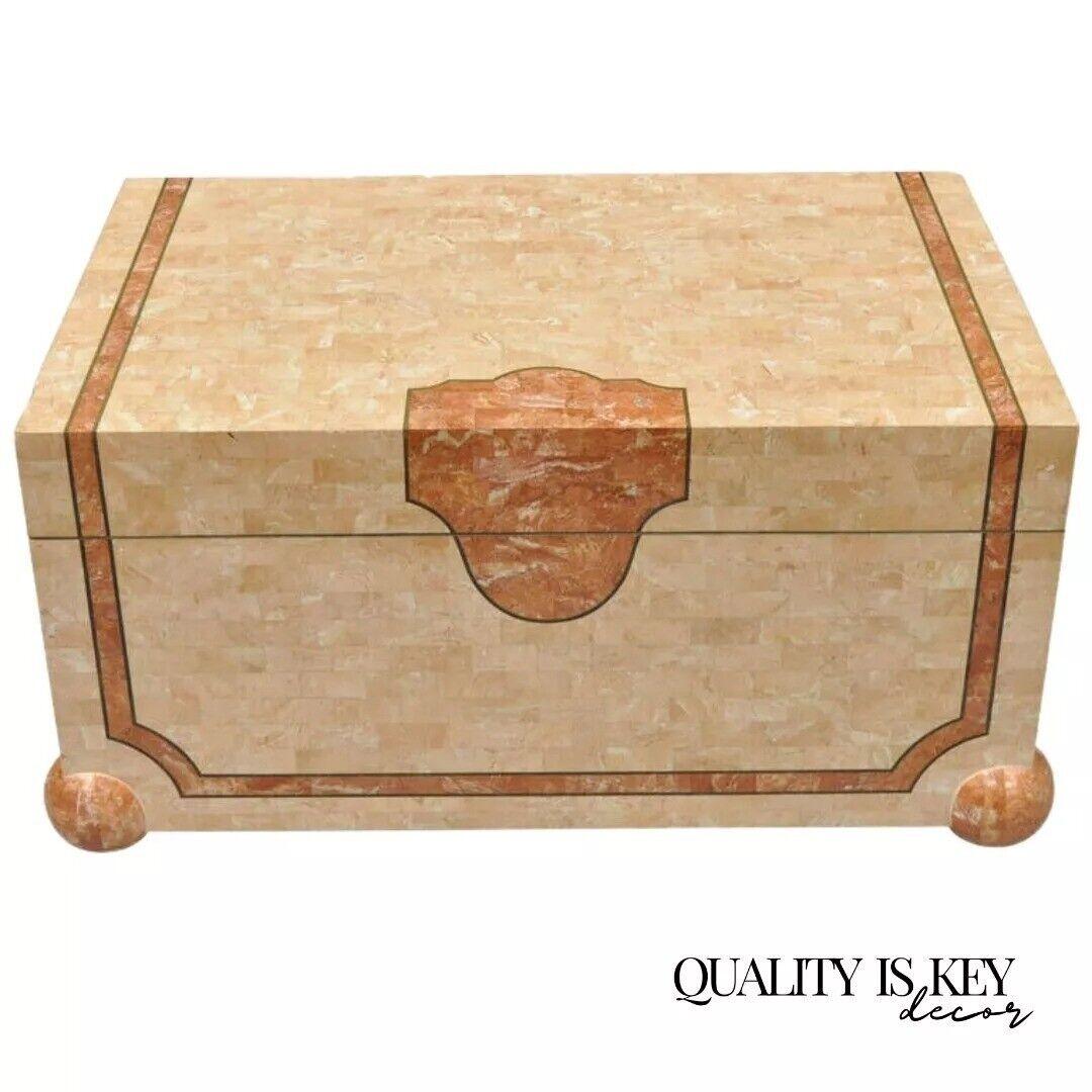 Robert Marcius Casa Bique Tessellated Stone Trunk Box Coffee Table Chest