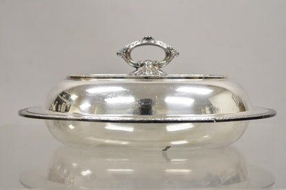 Vintage Melford EPNS Victorian Style Silver Plated Lidded Vegetable Serving Dish