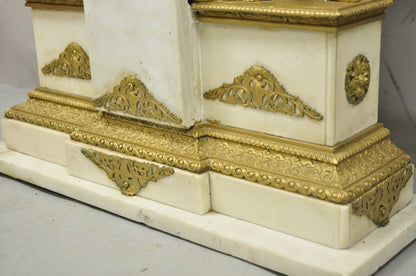 French Louis XV Style Marble and Bronze Ormolu Console Table with Cherubs