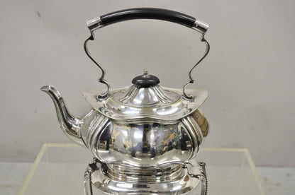 Buckingshire Sheffield England Silver Plated Victorian Tip Kettle and Stand