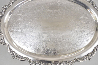 Vintage Old English Silver Plate Poole Silver Plated Oval Serving Platter Tray