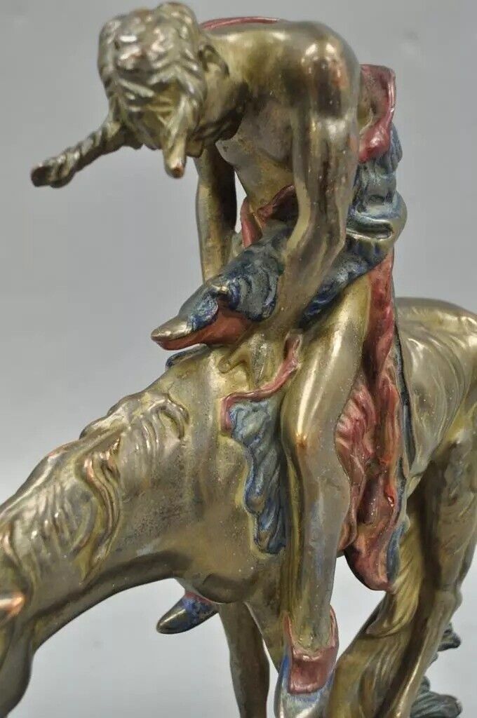 Austrian Cold Painted Bronze End of The Trail Sculpture after James Fraser
