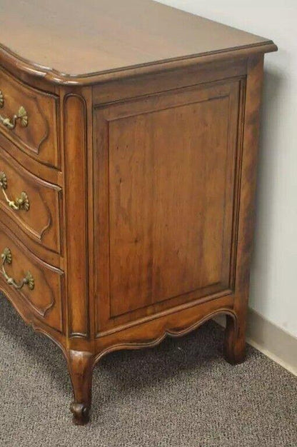 Country French Provincial Louis XV Style Cherry Bachelor Chest of Drawer Commode