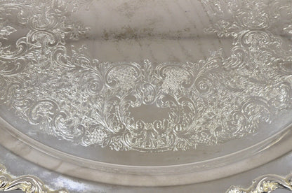 Vintage Towle Large Ornate Victorian Oval Silver Plated Serving Platter Tray