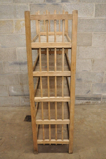 Vintage Wooden Industrial 5 Shelf Shoe Drying Rack Steampunk Bookcase Stand