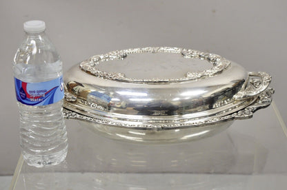 Vintage Silverplate Victorian Style Ornate Lidded Vegetable Serving Dish Platter