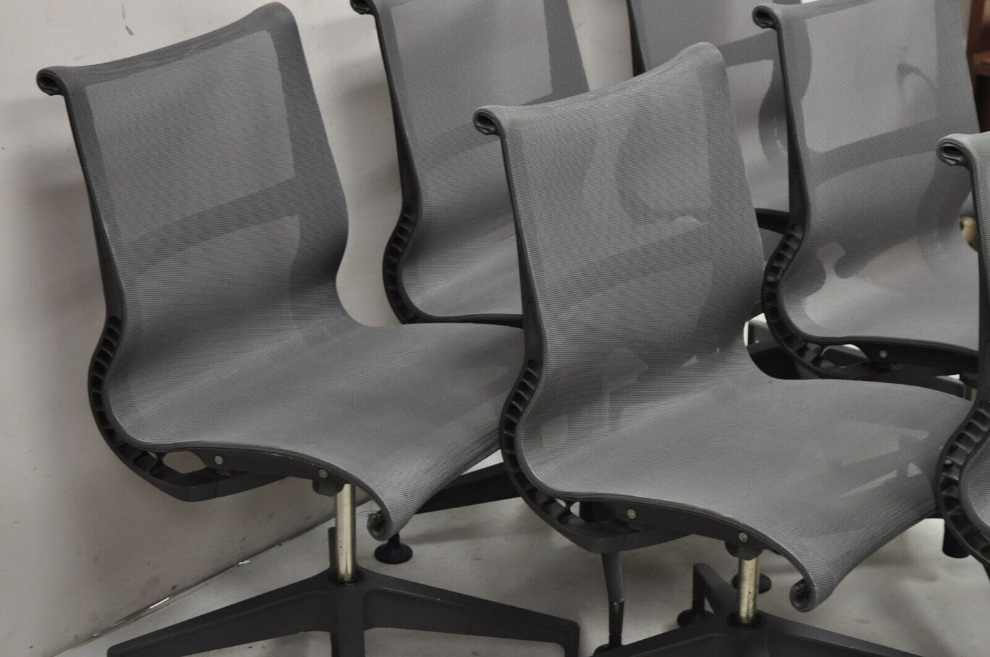 Herman Miller Setu Side Chair Metal Mesh Desk Office Swivel Chair - Set of 6