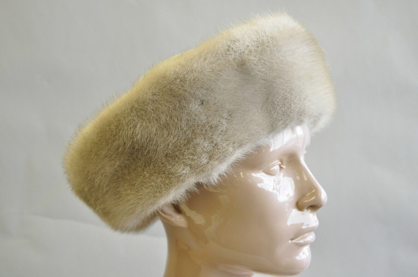 Vintage Flemington Furs Dove Gray Mink Fur Wool Felt Women's Winter Church Hat