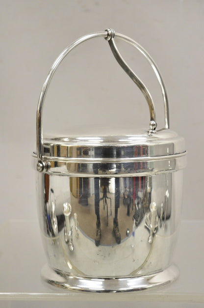 Bernard Rices Sons Inc. Silver Plated Art Deco Reticulating Hinge Ice Bucket