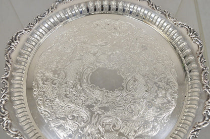 Vintage Oneida LTD Ascot Victorian Style Silver Plated Round Platter Tray