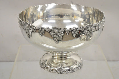 Webster Wilcox International Grapevine Silver Plated Punch Bowl Set - 14 Pcs