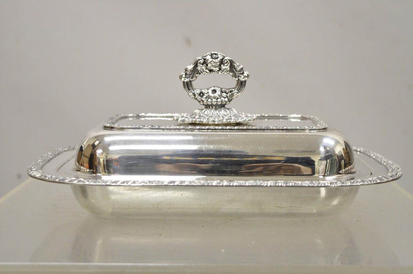 Oneida Henley Community Silver Plated Lidded Serving Dish Platter