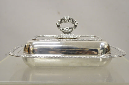 Oneida Henley Community Silver Plated Lidded Serving Dish Platter