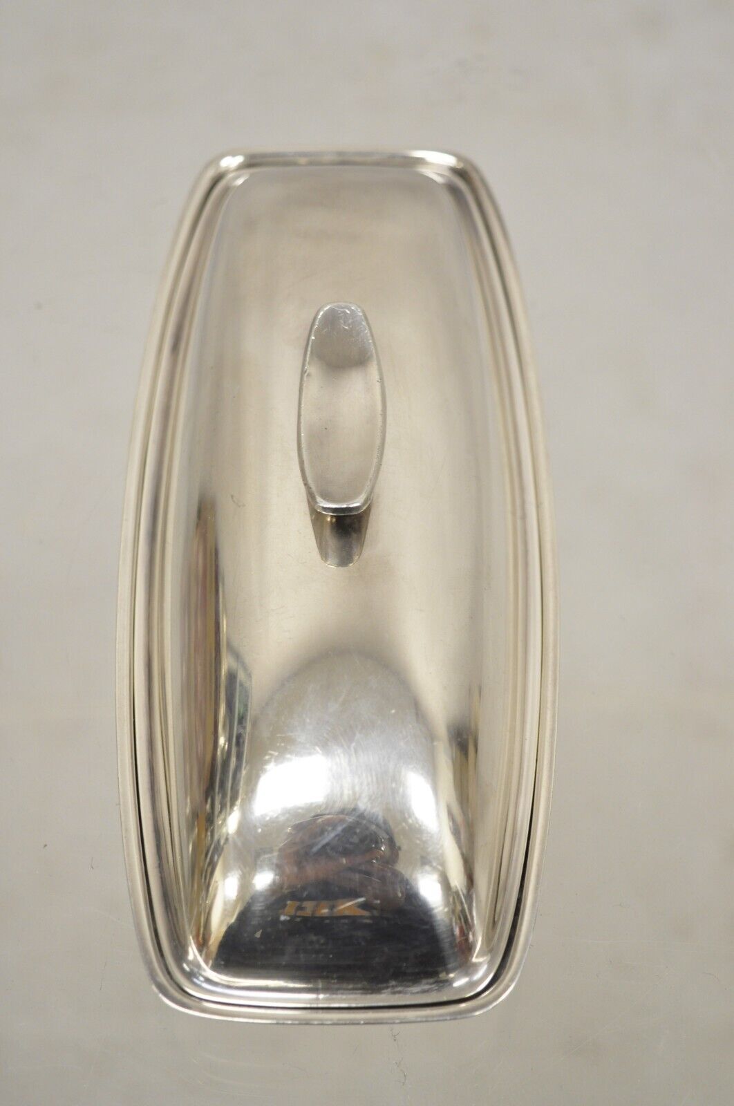 Vintage Gorham YC 775 Silver Plated Modern Butter Dish w/ Glass Liner