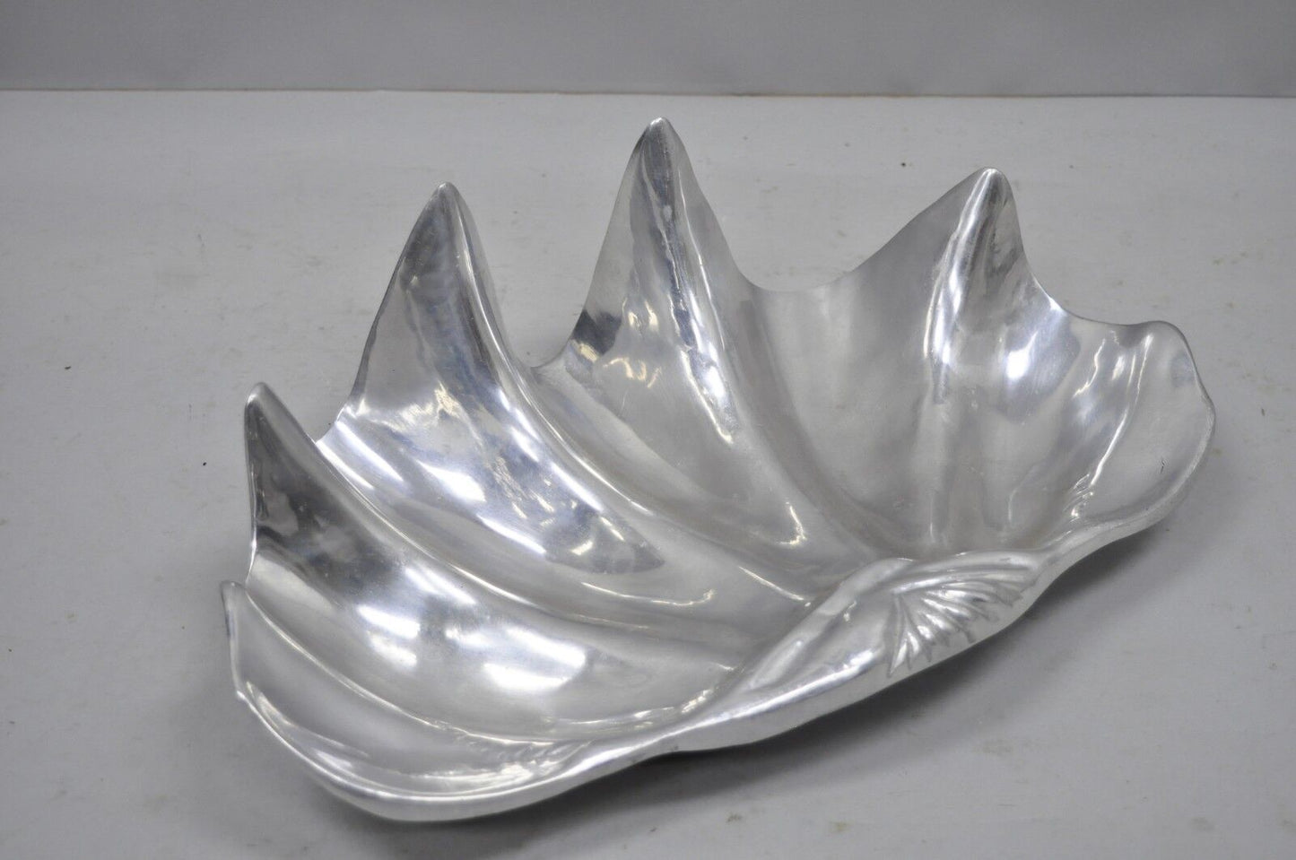 Vintage Bruce Fox Design Wilton Large 19" Aluminum Shell Dish Centerpiece Bowl