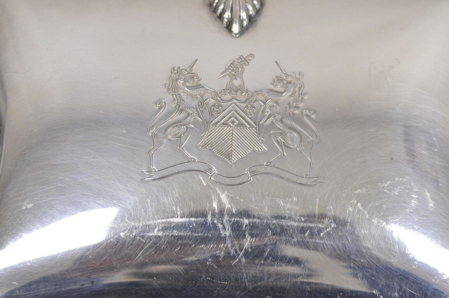 Vintage English Victorian Silver Plated Silent Butler Crumb Catcher