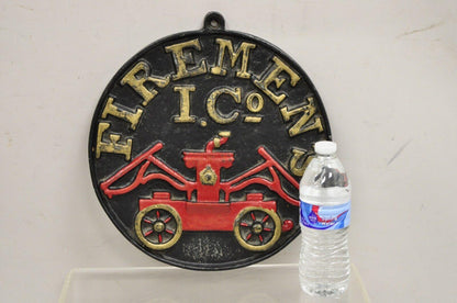 Vintage Virginia Metal Crafters "Firemen's Insurance Co" Cast Iron Sign Plaque